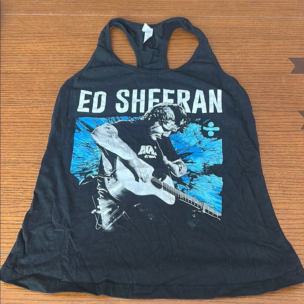 Black Ed Sheeran Graphic Tank Top